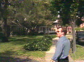 Dave looking at garage