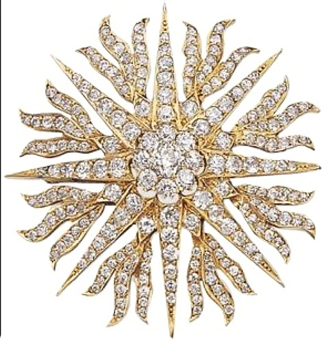 Diamond brooch